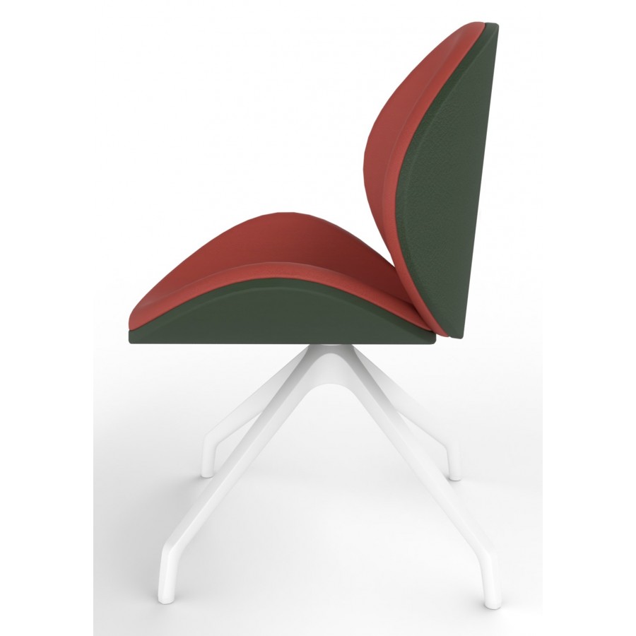 Revive Upholstered Retro Lounge Chair With Pyramid Base